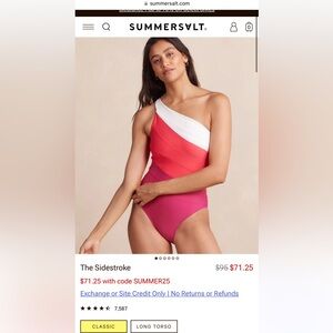 Summersalt sidestroke swimsuit size 8
